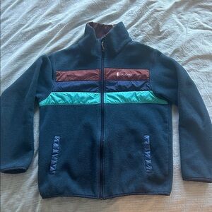 Cotopaxi Teca Full-Zip Fleece Jacket - Navy and Aqua - Like New!